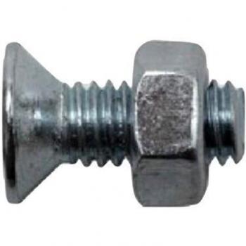 Senkschraube M3 x 10 mm mit Mutter verzinkt 10 Stück