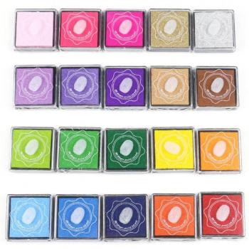 DIY 20‑Farb‑Tintenset – Album, Fingerfarben & Stempel