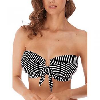 Freya 32D Black Polyamide Underwired Bandeau Top
