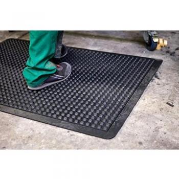 Tapis de yoga en caoutchouc noir 90 x 120 cm