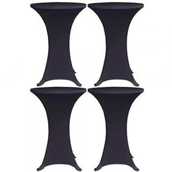 VidaXL Stretch Table Cover Set of 4, 70 cm, Anthracite