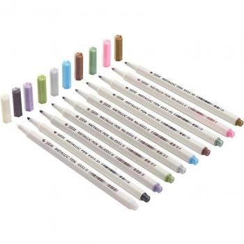 Stylo Métallisé Calligraphie 10 Pack