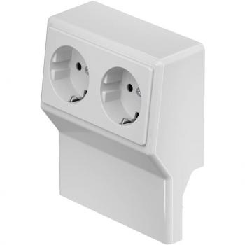 OBO Bettermann 6132247 Elektro-Sockelleisten-Zubehör SL 2GT2050 Länge Geräteeinsatz Steckdose Lichtgrau 1 Stück