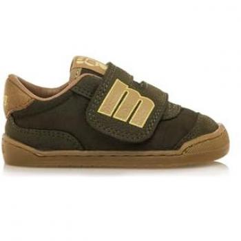 Zapatilla Deportiva Respetuosa para Bebé Mustang Kaki Talla 21 con Cierre Adherente