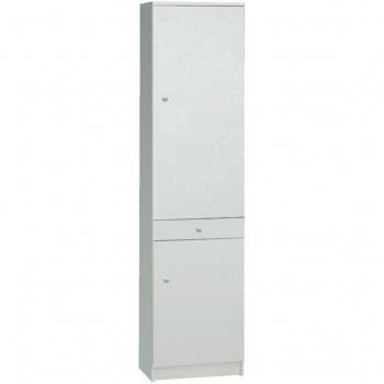 Armadio versatile bianco: 2 ante, 1 cassetto 46x34x183 cm