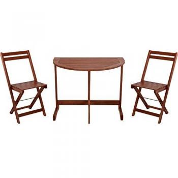 Conjunto de Comedor Bistro: Mesa y 2 Sillas Acacia