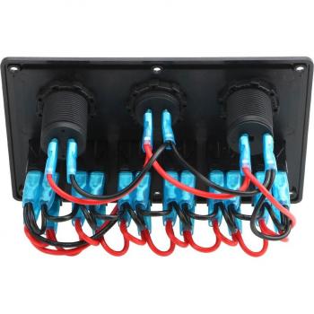 5/6 Gang Marine Rocker Switch Panel with USB Charging Ports