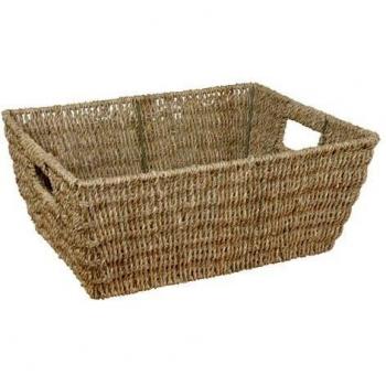 JVL Rectangular Seagrass Storage Basket