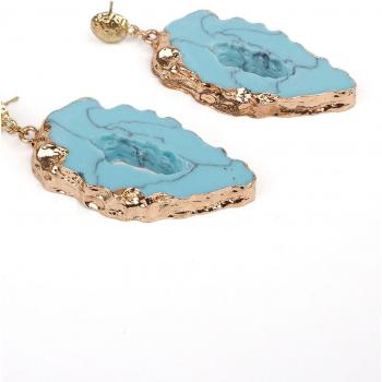 Aretes de Cumpleaños en Turquesa y Oro