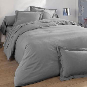 Lauret Flanelle Couette Gris Unis 200x200