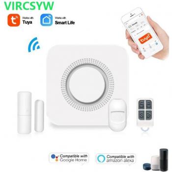 VIRCSYW Smart Alarmanlage mit Tuya App, WiFi, Klang