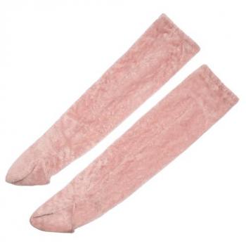 Blush Teddy Fleece Over The Knee Lounge Socks