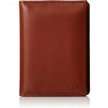 Tumi Leather Credit Card Holder, Teak (Brown)