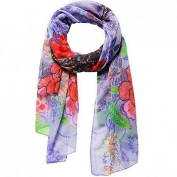 Sciarpa Desigual Foul_fotojpg, (Azul Palo 5002), Taglia Unica