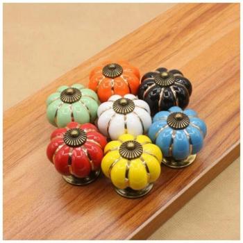 Pomelli 7x Zucca per Cassetti – Design Ceramico Misto