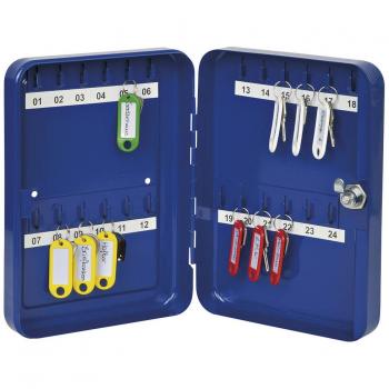 Schlüsselschrank für 24 Schlüssel blau