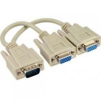 InLine VGA-Adapter HD-15 (M) auf 2x HD-15 (W)
