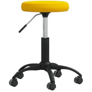 VidaXL Komfort Massagehocker Samt Senfgelb