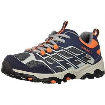 Merrell Kids Moab FST Low Water‑Proof Trail Boots Grau/Orange