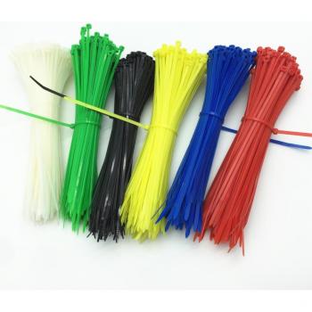 100PCS 4x200MM Nylon Cable Ties with Self-locking Mechanism Colorful Width 2.7mm