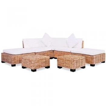18-Piece Sofa Set Natural Rattan