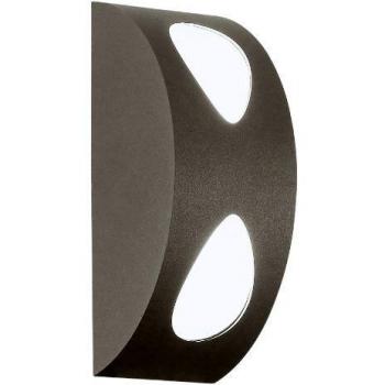 Lampada da parete LED 2 fiamme argento IP44 4.76W 420Lm