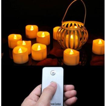 Bougies LED Anniversaire Blances avec Télécommande – Set 12