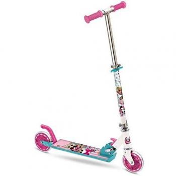 Skateboard LOL con due ruote e manubrio regolabile in alluminio per bambini/bambine