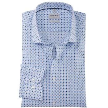 OLYMP Herren Hemd blau mit feinen Streifen 38