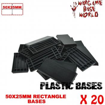 20PCS 50x25mm Black Rectangular Bases for Table Games