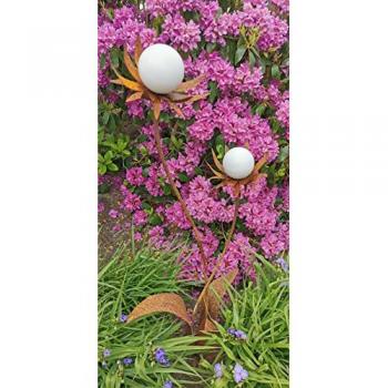 Edelstahl Gartenstecker Blume Milano 120 cm