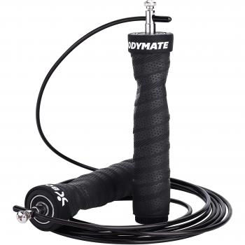 BODYMATE Premium Springseil mit Anti-Rutsch-Griffen und 2 Gewichten für Crossfit