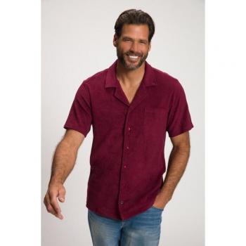 JP1880 Men's Plus Size Red Terry Shirt, Short Sleeve, 6XL, Cotton