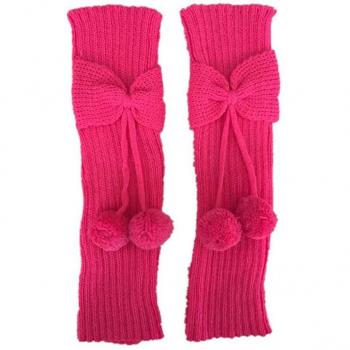 Children's Bowknot Leg Warmers with Pompom for Winter