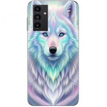 Coque Loup Blanc Reflet Violet pour Samsung Galaxy A14 4G