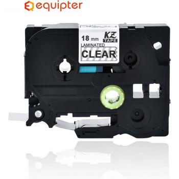 Etiqueta P‑Touch TZE141 18 mm Negro Transparente