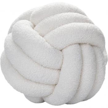 Beige Handcrafted Knot Ball Pillow