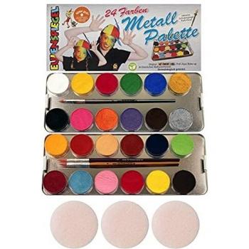 Set de maquillaje a base de agua, 24 colores
