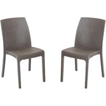 Set Bica Polipropilene Rattan Virginia (2 sedie)