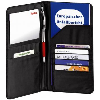 Hama Auto‑Organizer für Schein, Karte, Führerschein – Schwarz