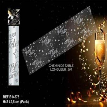 CHEMIN DE TABLE JOYEUSES FETES 12MMX50MM