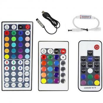 Variateur dynamique télécommande IR RF USB RGB 3/24/44 pour bandes LED SMD 5050 3528