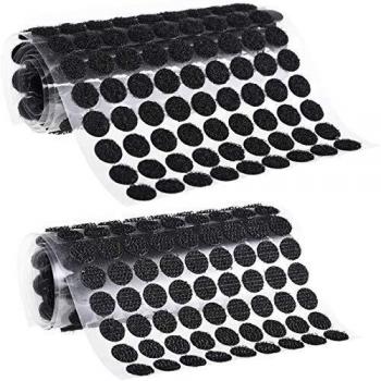 GOLDGE Cintas Autoadhesivas Redondas 10mm, Adhesivo Negro, 540 Pares