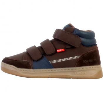 Baskets montantes Scratch enfants Kickers Kroisy marron