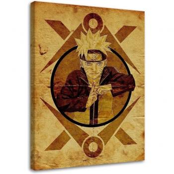 Cuadro Decorativo Naruto 40x60 Naranja