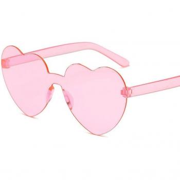 Retro Love Heart Cat‑Eye Sunglasses – Women’s Red Vintage Style
