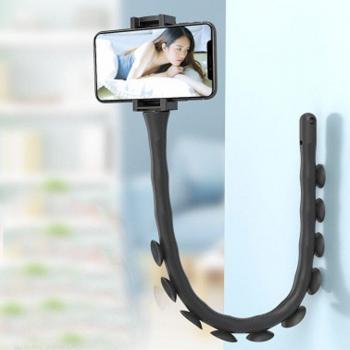 Flexibler Raupen‑Halter für Smartphone, mit Saugnapf‑Basis
