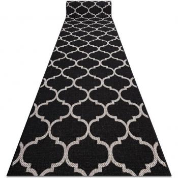 Sizal FloorLux Moroccan Trellis Runner (20608) 80x340 Black Silver