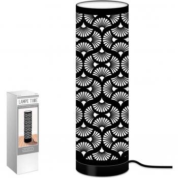 Ginkgo Lampe Tube Noir – 63×20cm (Q9074)