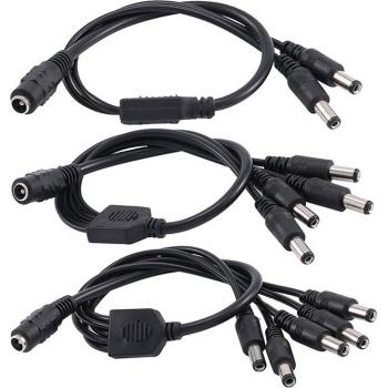 Conector hembra 2,1mm a macho 5,5x2,3 para CCTV